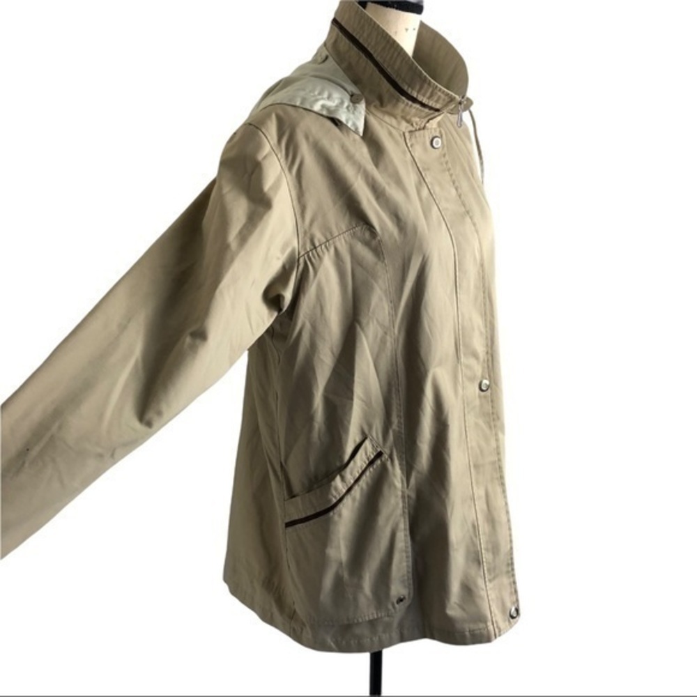 Mackintosh New England Removable Hooded High Neck Tan Anorak Jacket Size M - Picture 6 of 14